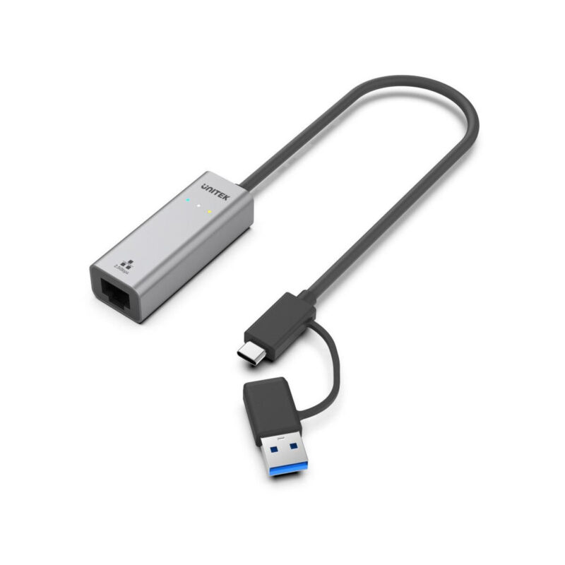 Unitek Hybrydowy adapter USB-C/USB-A do sieci