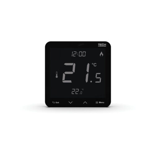 Przewodowy regulator pokojowy czarny R-10S PLUS Tech Sterowniki