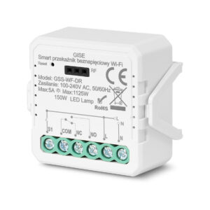 GISE Smart Pojedynczy moduł przekaźnikowy bezpotencjałowy WiFi | Tuya | GSS-WF-DR