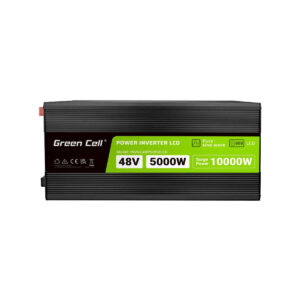 PRZETWORNICA NAPIĘCIA Green Cell PowerInverter LCD 48V / 230V 5000/10000W CZYSTA SINUSOIDA