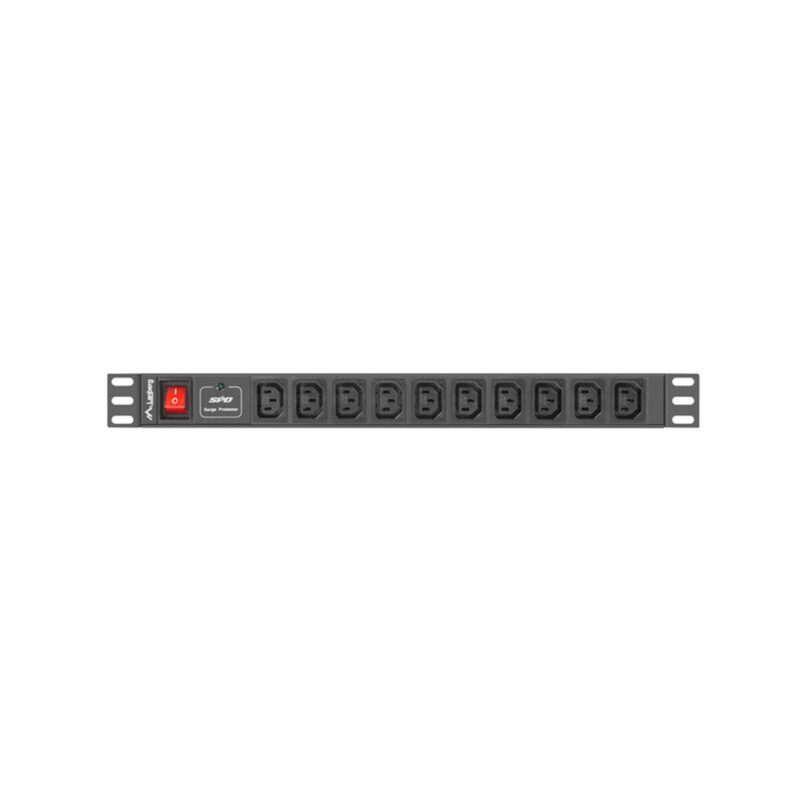LISTWA ZASILAJĄCA RACK PDU 1U 10A 10X IEC C13 2M CZARNA C14 Lanberg