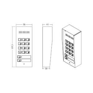ACO COMO-PRO-A3 panel podtynk 3-lokatorski