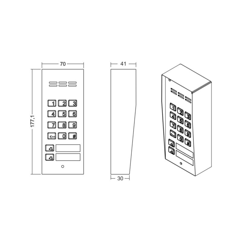 ACO COMO-PRO-A3 panel podtynk 3-lokatorski