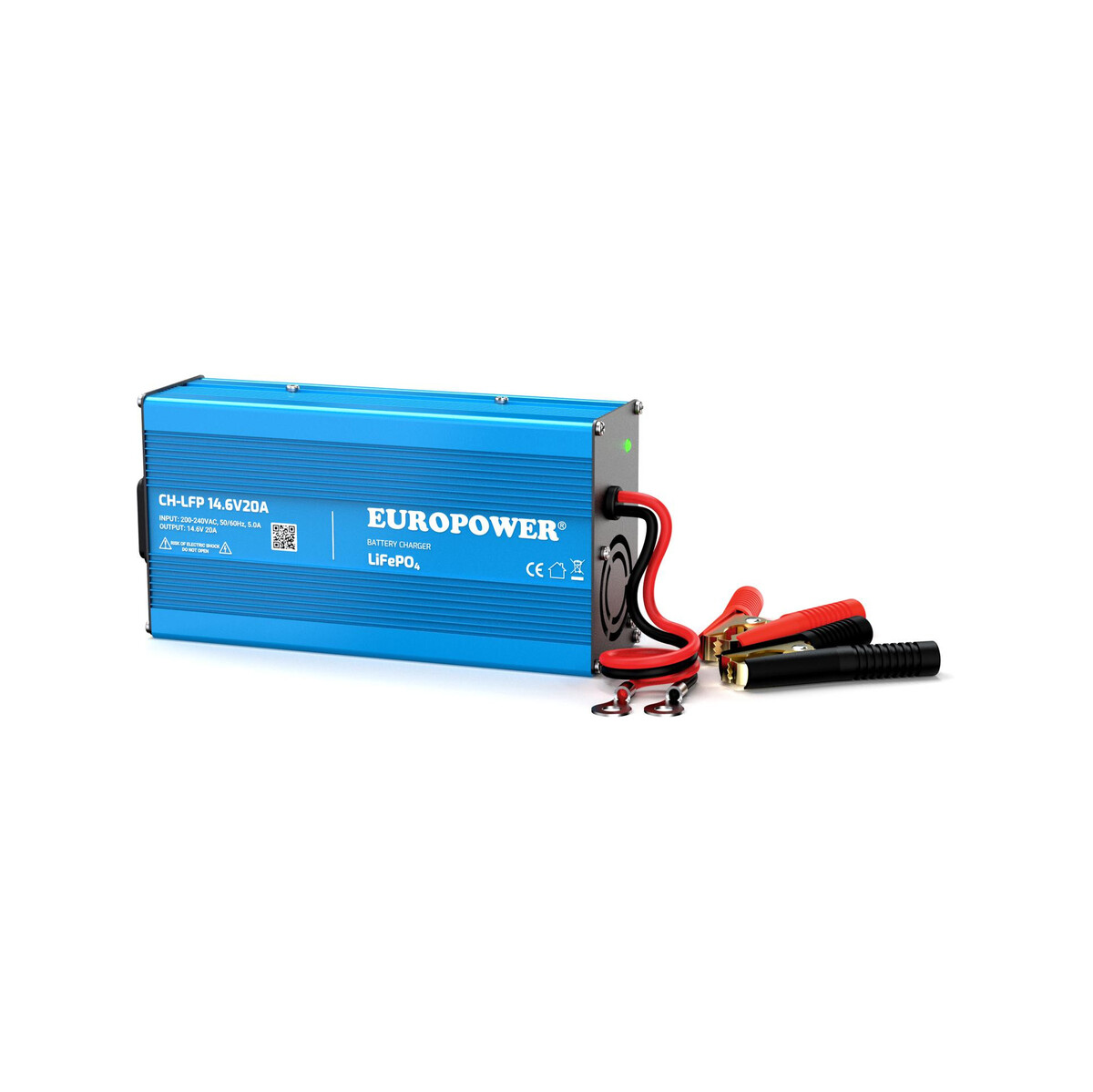 ŁADOWARKA PROSTOWNIK DO AKUMULATORÓW LiFePO4 EUROPOWER CH-LFP/12/20 14,6V 20A KONEKTOR KROKODYLEK