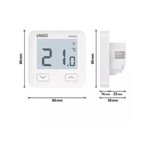 ENGO Controls E10-MBUSW - Regulator temperatury, MODBUS, 230V, Internetowy, podtynkowy, Wi-Fi