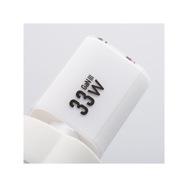 28950a4ed4350adc699816abc0a68863_original ŁADOWARKA SIECIOWA Forcell F-Energy GaN III VT-41 33 W 1x USB-C 1x USB-A PD 3.0 QC 4.0 BIAŁA