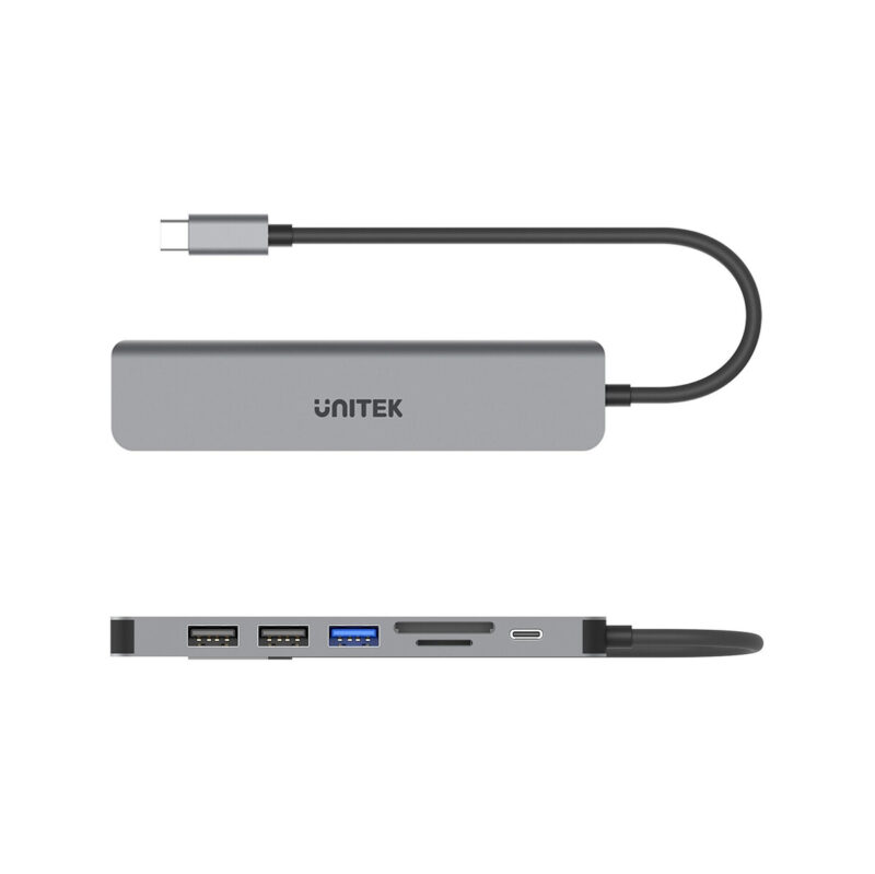 Hub USB Unitek USB-C aluminium 7w1