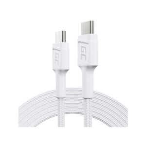KABEL USB-C / USB-C Green Cell POWERSTREAM 200cm BIAŁY PD 60W ULTRA CHARGE QUICK CHARGE 3.0 KABGC29W