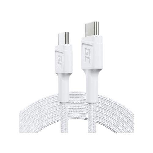 KABEL USB-C / USB-C Green Cell POWERSTREAM 30cm BIAŁY PD 60W ULTRA CHARGE QUICK CHARGE 3.0 KABGC31W