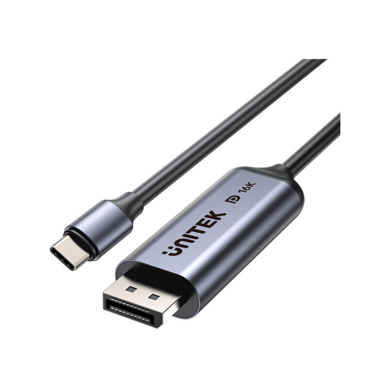 Kabel Dwukierunkowy Unitek USB-C - DisplayPort 16K 80Gbps HDR 1,8 m