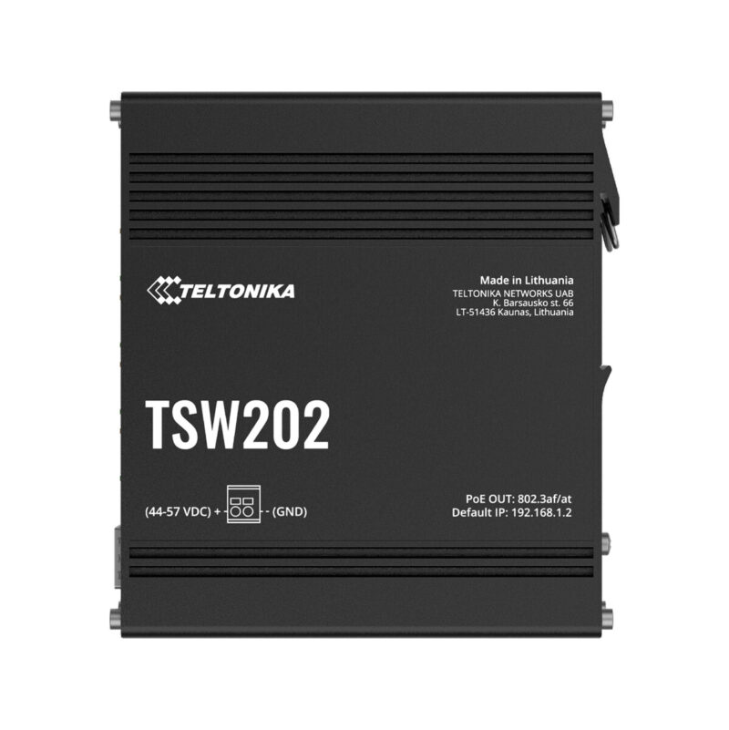 Teltonika TSW202 switch przemysłowy zarządzalny 8xFE 2xSFP PoE+ (TSW202000000) DIN