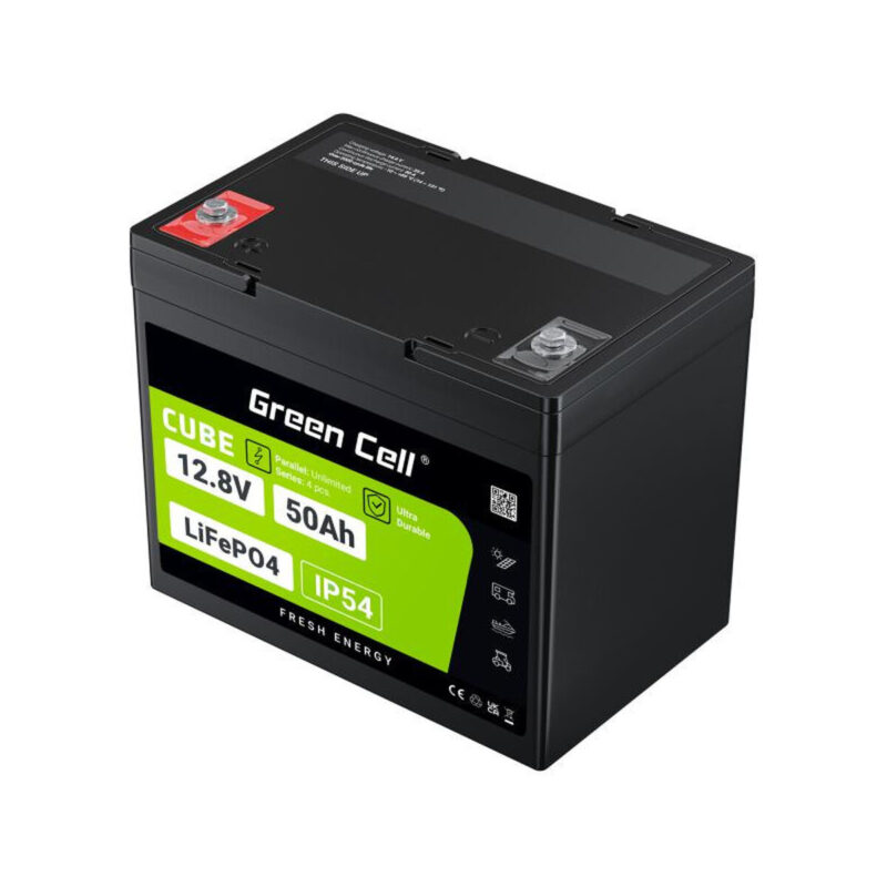 AKUMULATOR LITOWO-ŻELAZOWO-FOSFORANOWY LiFePO4 Green Cell Cube 12.8V 50Ah LFPGC12V50AH