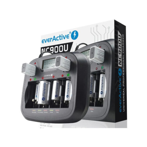 Ładowarka procesorowa do akumulatorków AA / AAA / C / D / 6F22 / 9V everActive NC-900U