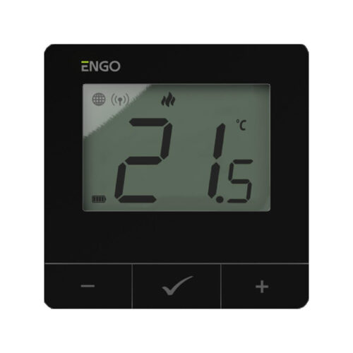 ENGO Controls E25-BATB - Regulator temperatury, bateryjny, czarny, ZigBee/868MHz, natynkowy
