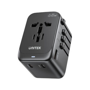 Unitek P1122ABK01 Ładowarka podróżna EU/US/UK/AUS PD 65 W