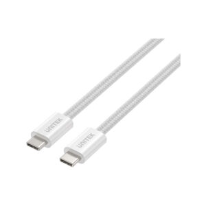 Kabel zwijany magnetycznie Unitek USB C PD 100W biały 1m