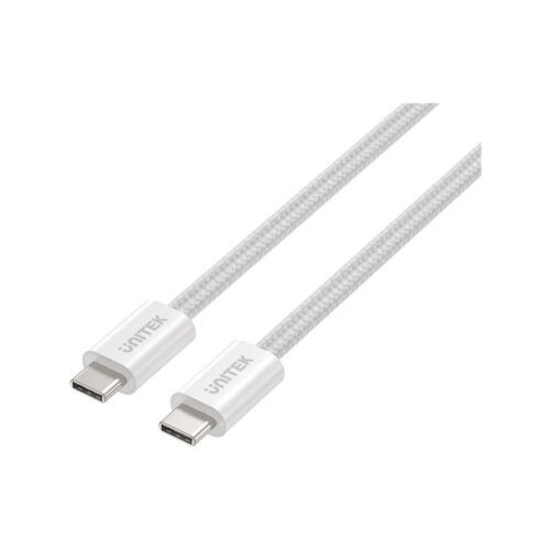 Kabel zwijany magnetycznie Unitek USB C PD 100W biały 1m