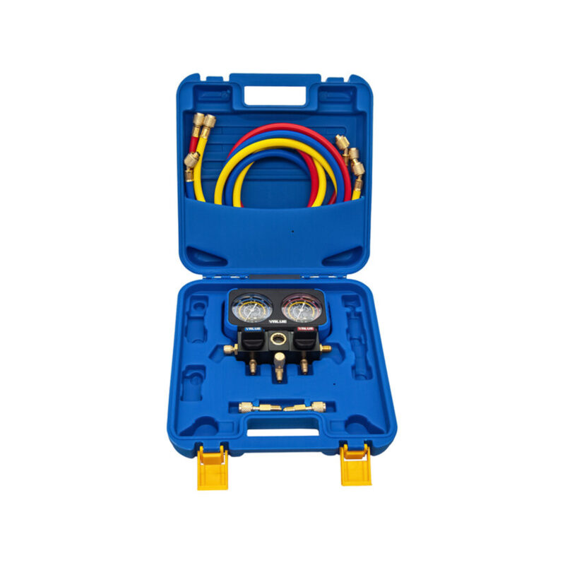 Zestaw podwójnych manometrów analogowych Value VRM2-B-0801