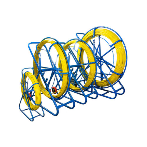 WŁÓKNO SZKLANE DO PRZECIĄGANIA KABLI 4,5mm / 75m (PILOT / STALKA) PE + STOJAK