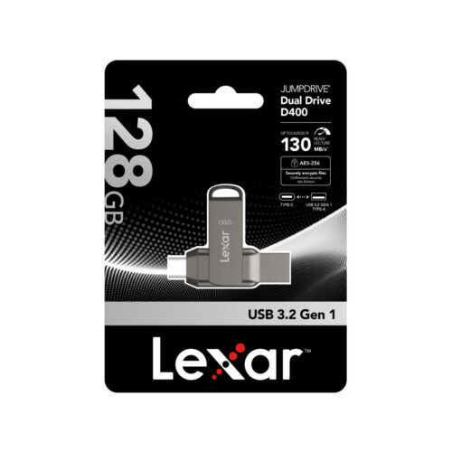 Pendrive Lexar Dual Drive D400 128GB USB-C/A 3.1 130MB/s