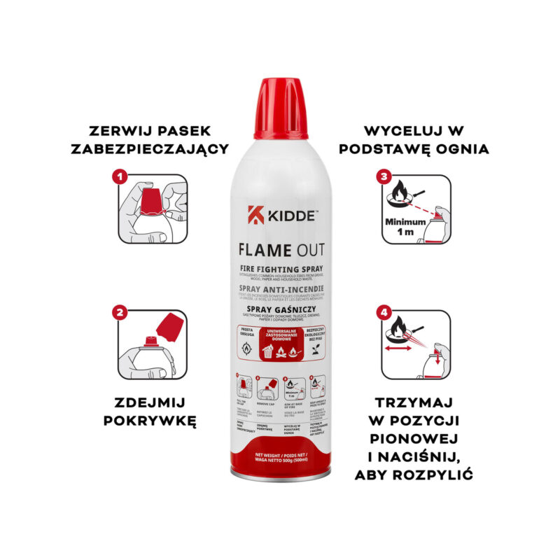 Spray gaśniczy KIDDE FlameOut 500 ml