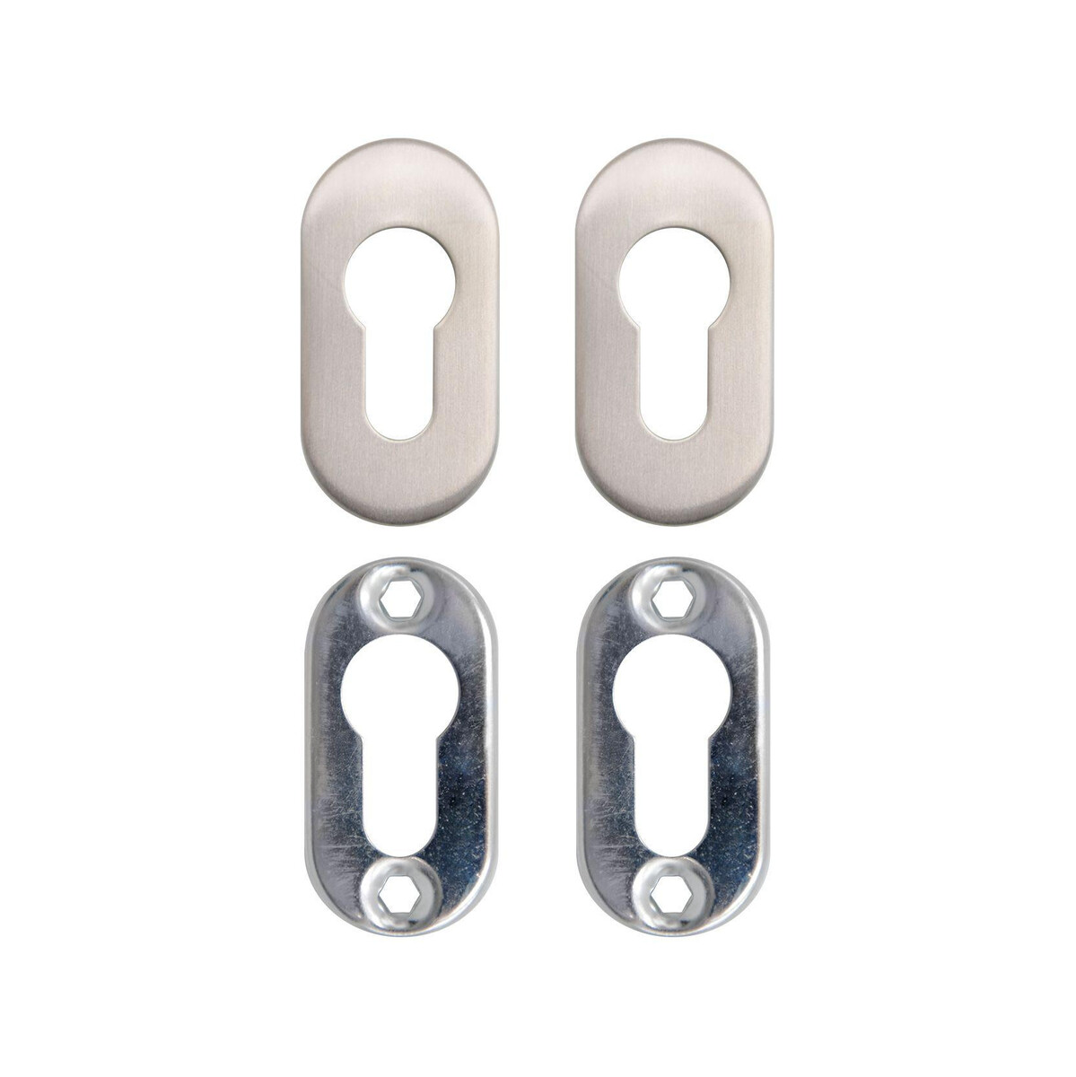 Szyld do zamka PSG 63.453 owalny, 62 x 32mm, nierdzewny