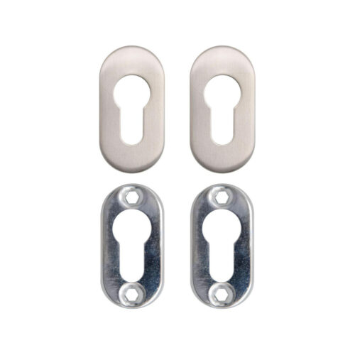 Szyld do zamka PSG 63.453 owalny, 62 x 32mm, nierdzewny
