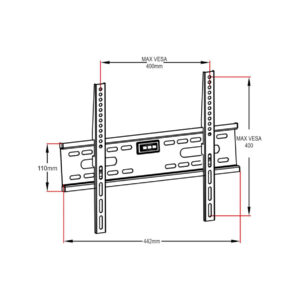 UCHWYT DO TV LCD/LED 26-60" 45KG AR-33 ART bez regulacji 2,4cm