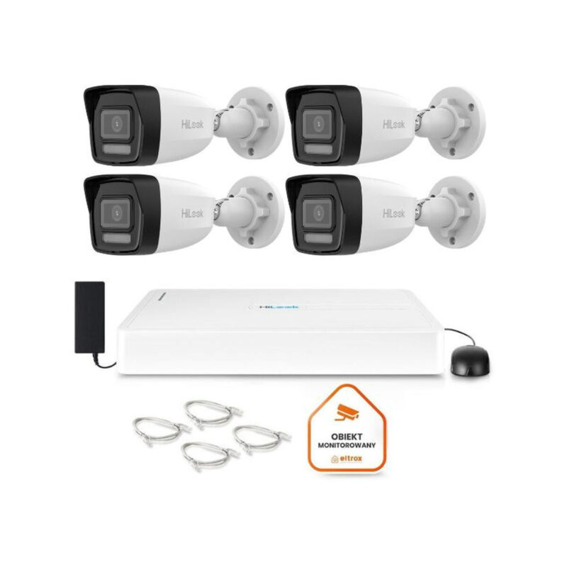 Zestaw do monitoringu Hilook 4 kamery IP IPCAM-B8-30DL/A