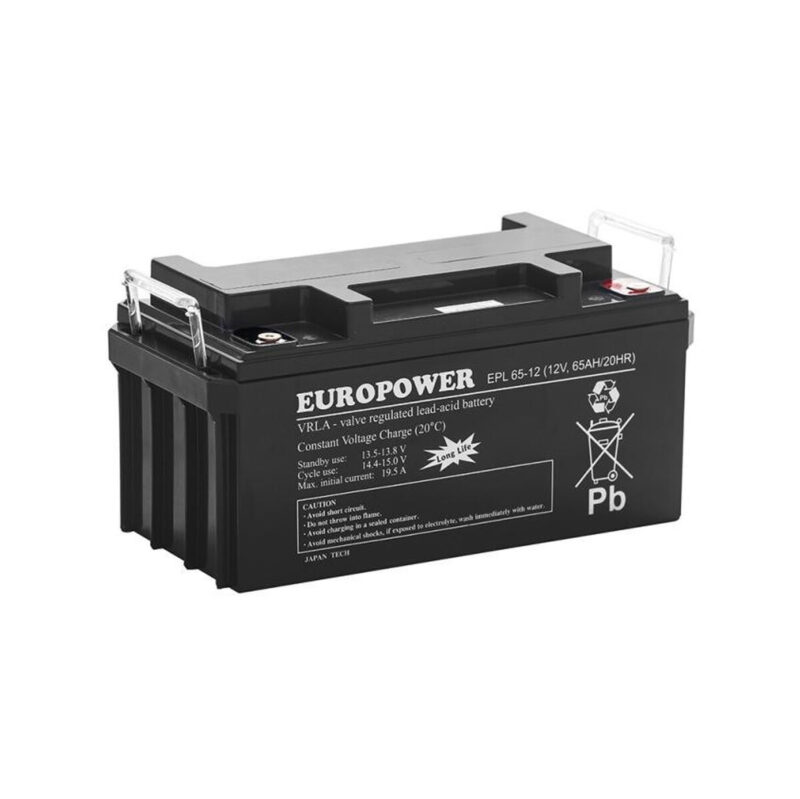Akumulator AGM EUROPOWER serii EPL 12V 65Ah (Żywotność 15 lat)