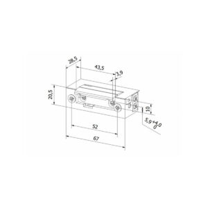 Elektrozaczep BIRA symetryczny ES1-006 12V DC niskoprądowy z pamięcią wewnętrzną