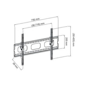 Uchwyt TV ścienny LED/LCD ART 32-70 reg.w pionie