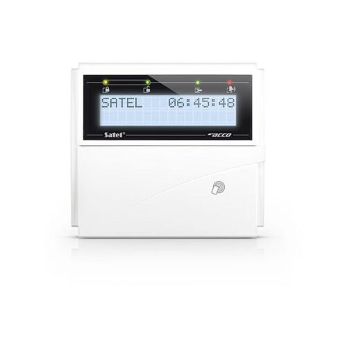 SATEL Manipulator LCD z czytnikiem kart zbliżeniowych 125 kHz (białe podświetlenie, biała obudowa) ACCO-KLCDR-W