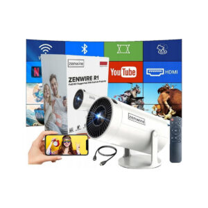 Przenośny Projektor Zenwire R1 Full HD Android Wifi Bluetooth Obrotowy