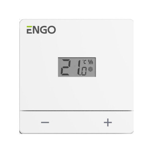 ENGO Controls EASY-BATW - Regulator temperatury, bateryjny, biały, dobowy, natynkowy