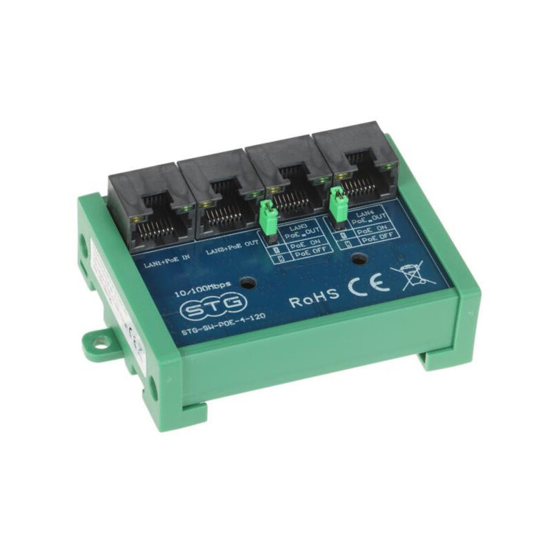 SWITCH POE / EXTENDER STG-SW-POE-4-120 4-PORTOWY STG