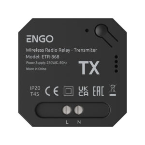 ENGO Controls ETR-868 - Przekaźnik bezprzewodowy EngoLink, nadajnik+odbiornik sterowany radiowo, 868Mhz, 230V