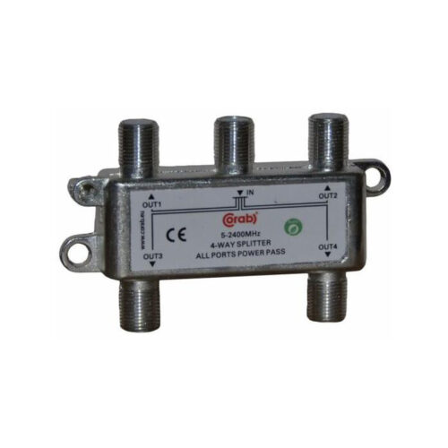 ROZGAŁĘŹNIK-SPLITER 5-2400 Mhz CORAB 4 DROŻNY Z PRZEJŚCIEM NAPIĘCIA