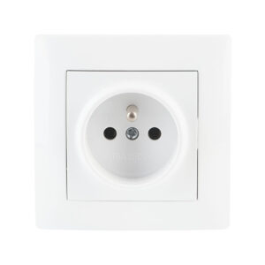 Gniazdo pojedyncze z uziemieniem VCX WESA LC 13 Biały