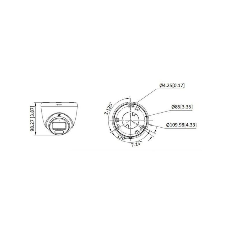 Kamera 4w1 Hikvision DS-2CE72DF3T-LFS(2.8mm)(O-STD)