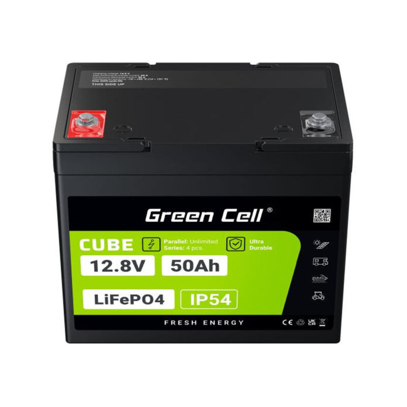 AKUMULATOR LITOWO-ŻELAZOWO-FOSFORANOWY LiFePO4 Green Cell Cube 12.8V 50Ah LFPGC12V50AH