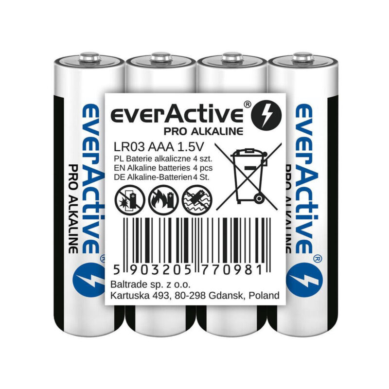 Bateria LR03 (AAA) everActive Pro Alcaline (folia 4 szt.)