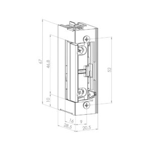 Elektrozaczep niskoprądowy symetryczny SCOT ES-S1224N