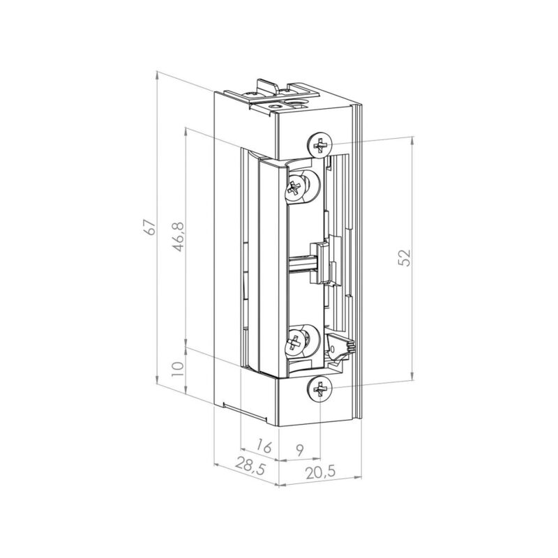 Elektrozaczep niskoprądowy symetryczny SCOT ES-S1224N