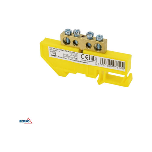 Listwa zaciskowa na sztynę 8x12 6-torowa niebieska