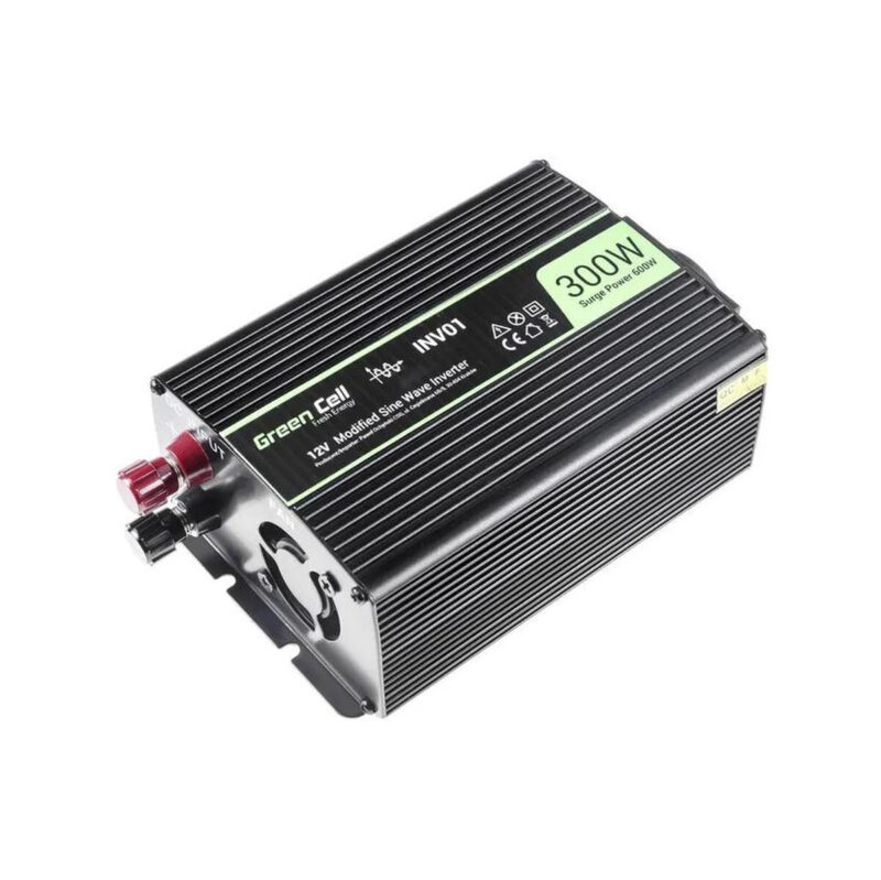 PRZETWORNICA NAPIĘCIA Green Cell 24V / 230V 300W/600W MODYFIKOWANA SINUSOIDA