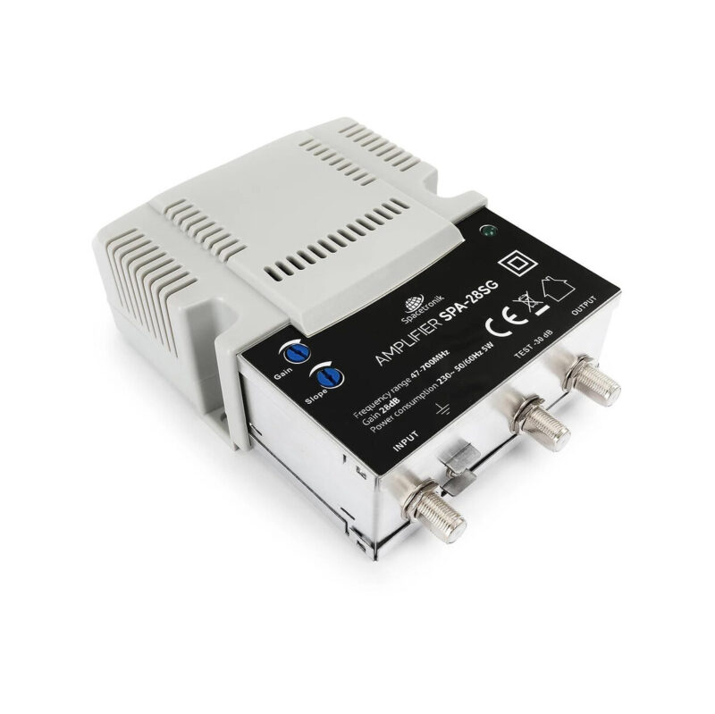 Regulowany wzmacniacz sygnału TV naziemnej i kablowej Spacetronik SPA-28SG LTE II