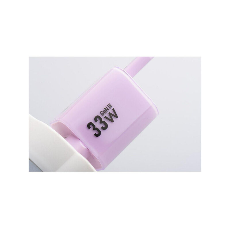 379e9a89118c7efeb9326fa54da7e123_original ŁADOWARKA SIECIOWA Forcell F-Energy GaN III VT-41 33 W 1x USB-C 1x USB-A PD 3.0 QC 4.0 FIOLETOWA