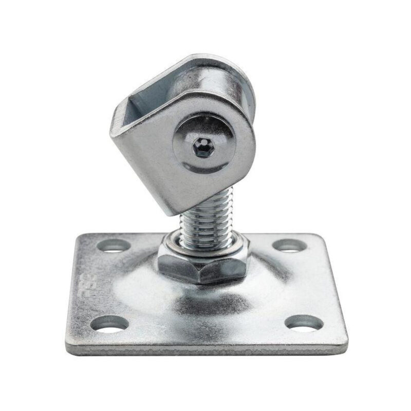 Zawias PSG 61.018.01 z szyldem 80x80x3mm - gwint M16 (regulowany, ucho ocynkowane)