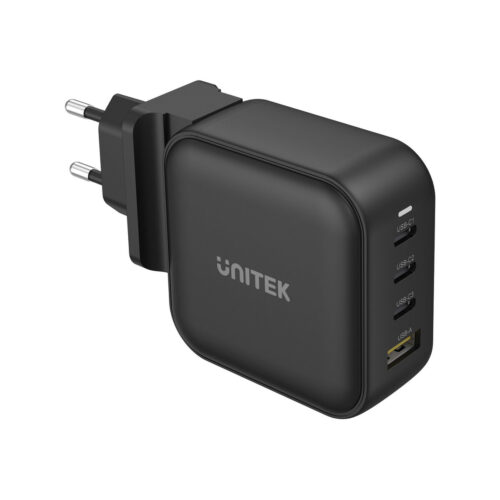 Ładowarka sieciowa Unitek GaN 4 porty, PD 100W QC3.0 czarna